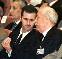 Mustafa Tlass and Bashar Assad