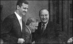 Chirac and Bashar Assad