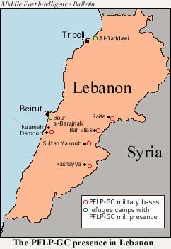 PFLP-GC bases in Lebanon