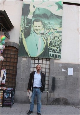 The author at Hamidiyeh Market, Damascus.
